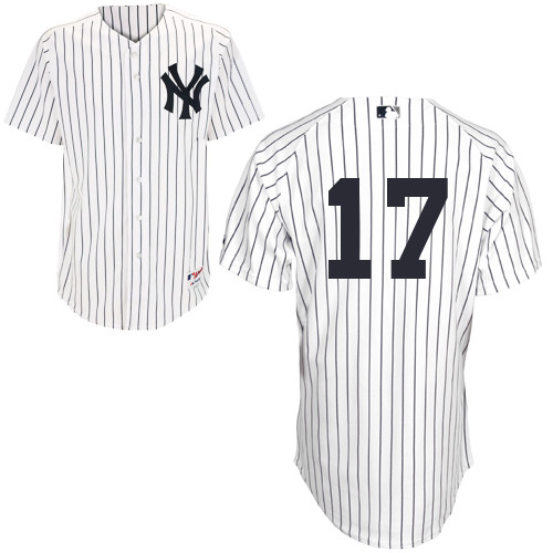 Brendan Ryan #17 MLB Jersey-New York Yankees Men's Authentic Home White Baseball Jersey - Click Image to Close